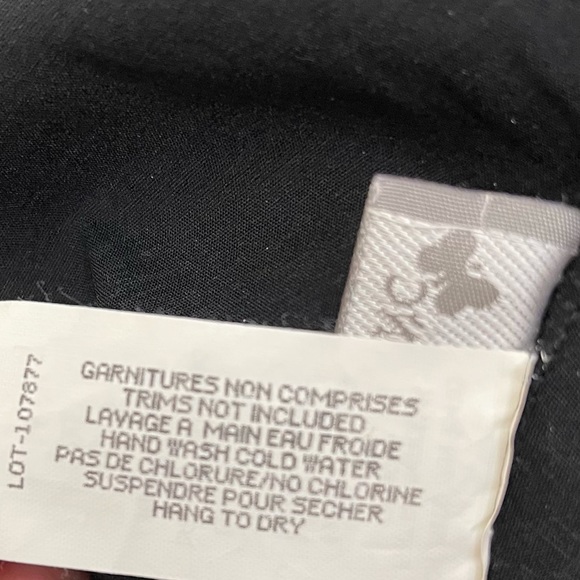 Papillon Blanc Black Long Sleeve Corset Sheer Top Medium - Picture 6 of 7